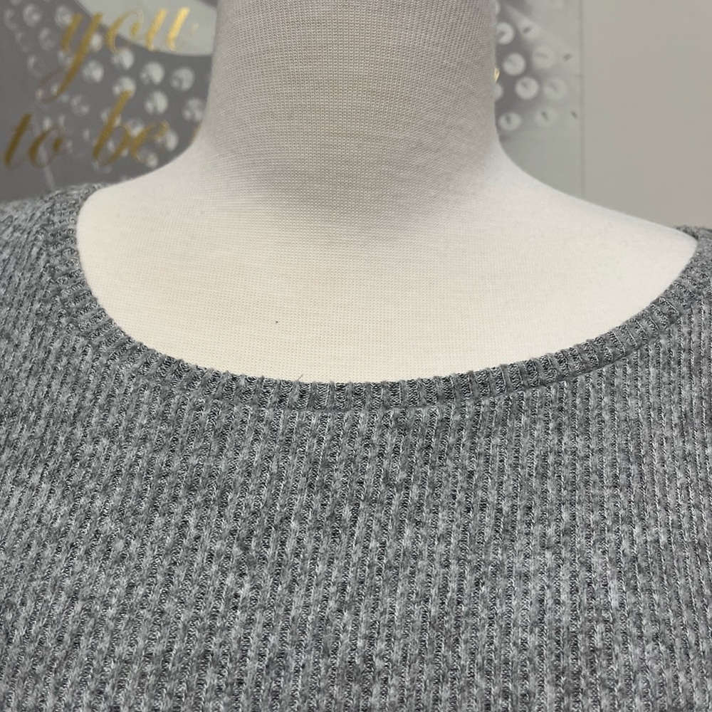 Tacera ladies gray with black lace pullover dress XL - Picture 3 of 7